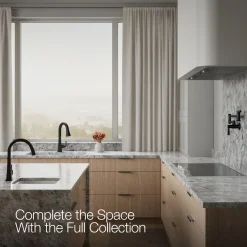 Pull-down kitchen sink faucet with three-function sprayhead