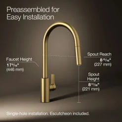 Pull-down kitchen sink faucet with two-function sprayhead