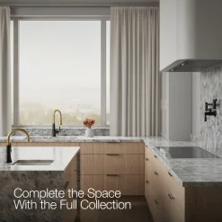 Pull-down kitchen sink faucet with three-function sprayhead