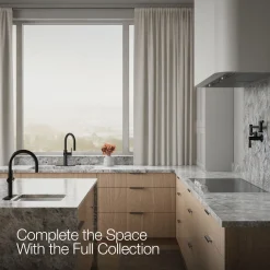 Pull-down kitchen sink faucet with three-function sprayhead