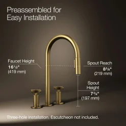 Pull-down kitchen sink faucet with two-function sprayhead