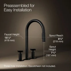 Pull-down kitchen sink faucet with two-function sprayhead