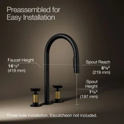Pull-down kitchen sink faucet with two-function sprayhead