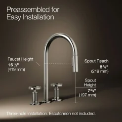 Pull-down kitchen sink faucet with two-function sprayhead