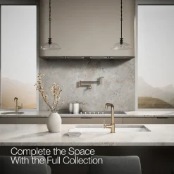 Pull-out kitchen sink faucet with three-function sprayhead