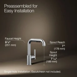 Pull-out kitchen sink faucet with three-function sprayhead