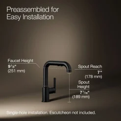 Pull-out kitchen sink faucet with three-function sprayhead