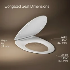 Quiet-Close™ elongated toilet seat