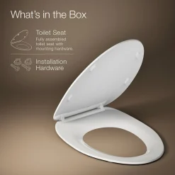 Quiet-Close™ elongated toilet seat