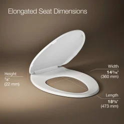 Quiet-Close™ elongated toilet seat