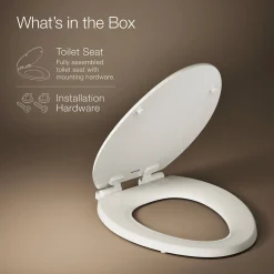 Quiet-Close™ elongated toilet seat