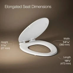 Quiet-Close™ elongated toilet seat