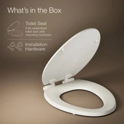 Quiet-Close™ elongated toilet seat