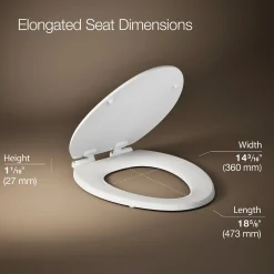 Quiet-Close™ elongated toilet seat