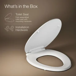 Quiet-Close™ elongated toilet seat