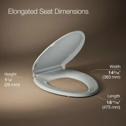 ReadyLatch® Quiet-Close™ elongated toilet seat
