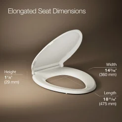 ReadyLatch® Quiet-Close™ elongated toilet seat