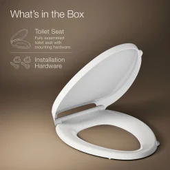 ReadyLatch® Quiet-Close™ elongated toilet seat
