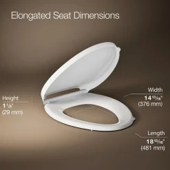 ReadyLatch® Quiet-Close™ elongated toilet seat