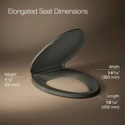 ReadyLatch® Quiet-Close™ elongated toilet seat