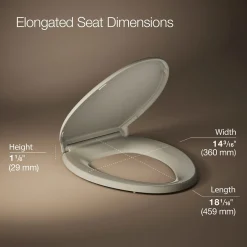 ReadyLatch® Quiet-Close™ elongated toilet seat