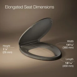 ReadyLatch® Quiet-Close™ elongated toilet seat