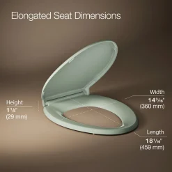ReadyLatch® Quiet-Close™ elongated toilet seat