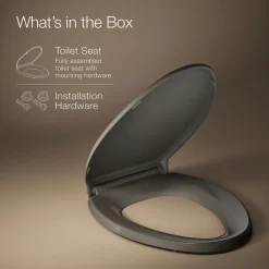 ReadyLatch® Quiet-Close™ elongated toilet seat