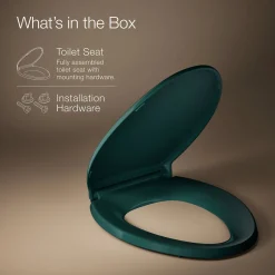 ReadyLatch® Quiet-Close™ elongated toilet seat