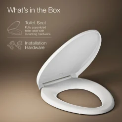 ReadyLatch® Quiet-Close™ elongated toilet seat