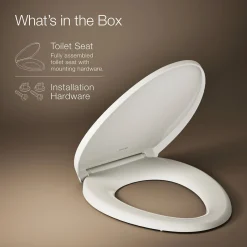 ReadyLatch® Quiet-Close™ elongated toilet seat
