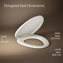 ReadyLatch® Quiet-Close™ elongated toilet seat