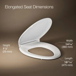 ReadyLatch® Quiet-Close™ elongated toilet seat