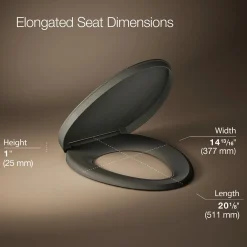 ReadyLatch® Quiet-Close™ elongated toilet seat