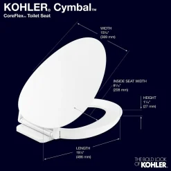 ReadyLatch® Quiet-Close™ elongated toilet seat