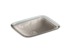 20-3/4" rectangular drop-in bathroom sink, no overflow