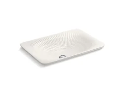 21" rectangular drop-in bathroom sink, no overflow