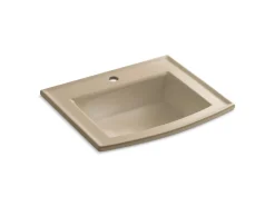 22-3/4" rectangular drop-in bathroom sink