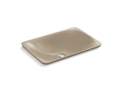 21-1/4" rectangular drop-in bathroom sink, no overflow