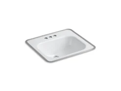 20" rectangular drop-in bathroom sink