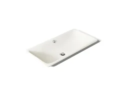 30" rectangular drop-in/undermount/vessel bathroom sink with Biscuit painted underside