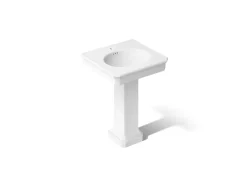 24" rectangular pedestal bathroom sink