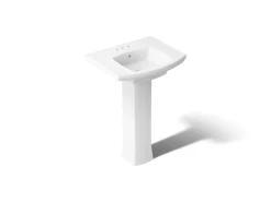23-3/4" rectangular pedestal bathroom sink
