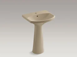 22-3/4" rectangular pedestal bathroom sink