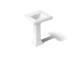 24-1/4" rectangular pedestal bathroom sink
