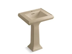 24-1/4" rectangular pedestal bathroom sink