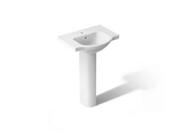 24" rectangular pedestal bathroom sink