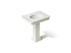 30" rectangular pedestal bathroom sink