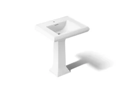 27-1/4" rectangular pedestal bathroom sink