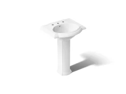 24-1/4" rectangular pedestal bathroom sink
